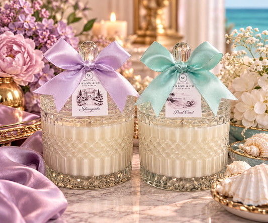 Luxury Diamond Glass Double Wick Soy Candles | 400g